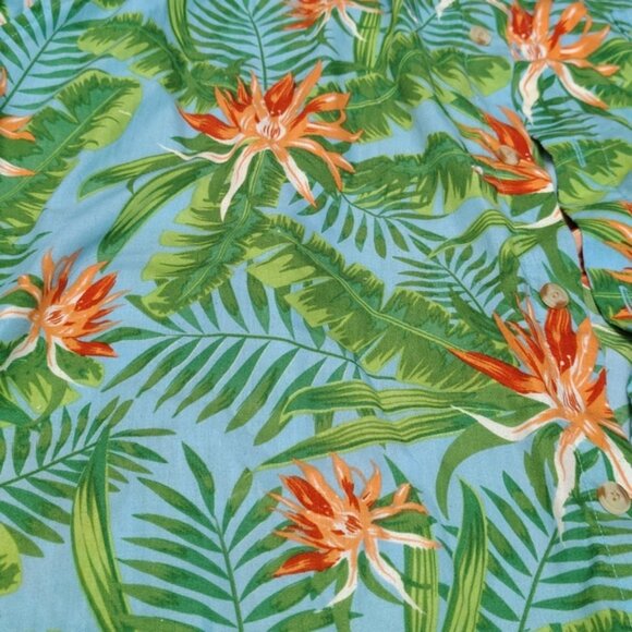 Two Pack Men's😉Haband Mens X And Duke Hawaiian Shirt XL Tropical Floral Print - Picture 3 of 4